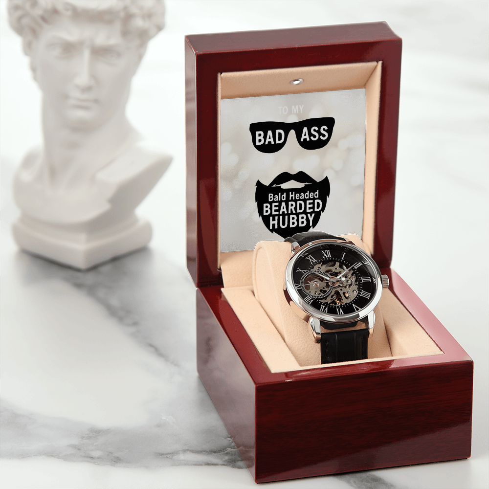 To My Husband -  My Badass Hubby - Openwork Watch