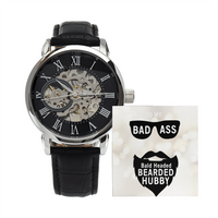 Load image into Gallery viewer, To My Husband -  My Badass Hubby - Openwork Watch
