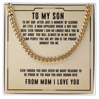 Load image into Gallery viewer, To My Son - You Will Always Be In My Heart - Cuban Link Chain
