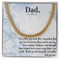 Load image into Gallery viewer, To My Dad - Remember That You Are Loved - Cuban Link Chain
