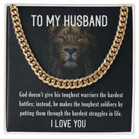 Load image into Gallery viewer, To My Husband - I Love You - Cuban Link Chain
