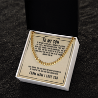 Load image into Gallery viewer, To My Son - You Will Always Be In My Heart - Cuban Link Chain
