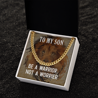 Load image into Gallery viewer, To My Son - Be A Warrior - Cuban Link Chain

