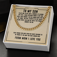 Load image into Gallery viewer, To My Son - You Will Always Be In My Heart - Cuban Link Chain
