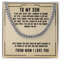 Load image into Gallery viewer, To My Son - You Will Always Be In My Heart - Cuban Link Chain
