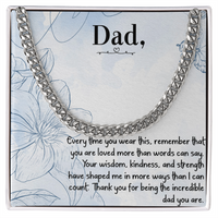 Load image into Gallery viewer, To My Dad - Remember That You Are Loved - Cuban Link Chain
