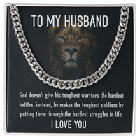 Load image into Gallery viewer, To My Husband - I Love You - Cuban Link Chain
