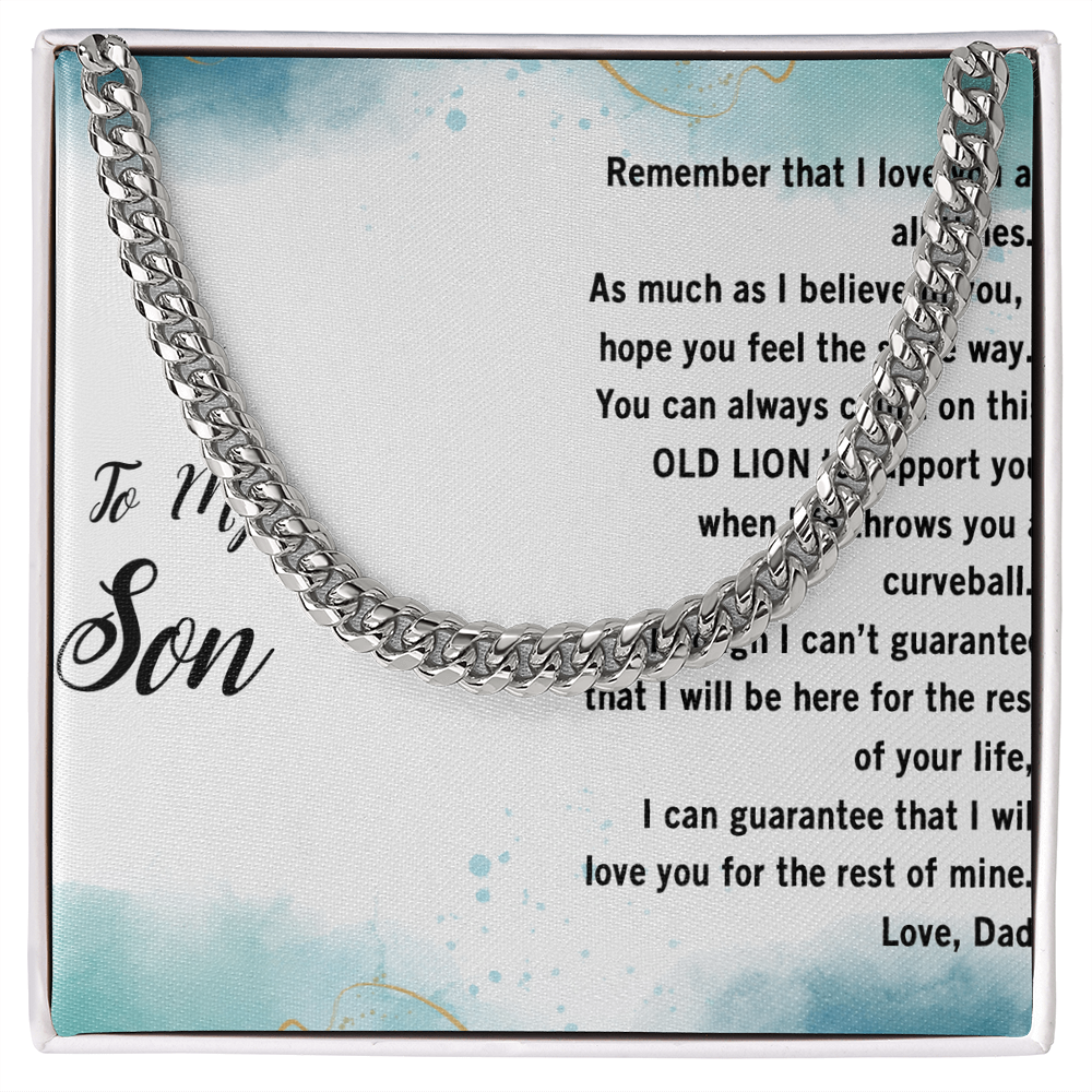 To My Son - I Believe In You - Cuban Link Chain