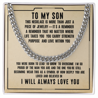 Load image into Gallery viewer, To My Son - I Will Always Love You - Cuban Link Chain
