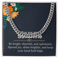 Load image into Gallery viewer, To My Husband - You Are My Sunshine - Cuban Link Chain
