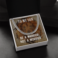 Load image into Gallery viewer, To My Son - Be A Warrior - Cuban Link Chain
