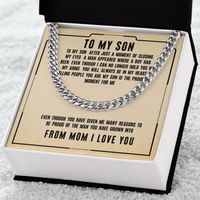 Load image into Gallery viewer, To My Son - You Will Always Be In My Heart - Cuban Link Chain
