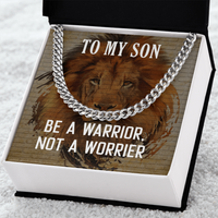Load image into Gallery viewer, To My Son - Be A Warrior - Cuban Link Chain

