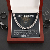 Load image into Gallery viewer, To My Husband - I Love You - Cuban Link Chain
