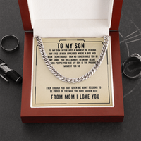 Load image into Gallery viewer, To My Son - You Will Always Be In My Heart - Cuban Link Chain
