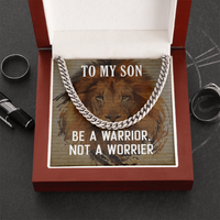 Load image into Gallery viewer, To My Son - Be A Warrior - Cuban Link Chain
