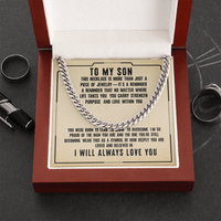 Load image into Gallery viewer, To My Son - I Will Always Love You - Cuban Link Chain
