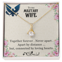 Load image into Gallery viewer, Neu Beginnings Jewelry - To My Military Wife Together Forever Alluring Necklace
