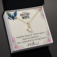 Load image into Gallery viewer, Neu Beginnings Jewelry - To My Military Wife Together Forever Alluring Necklace
