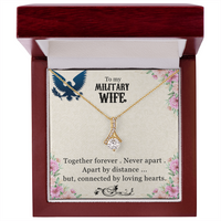 Load image into Gallery viewer, Neu Beginnings Jewelry - To My Military Wife Together Forever Alluring Necklace
