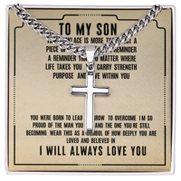 Load image into Gallery viewer, To My Son - I Will Always Love You - Artisan Cross Necklace
