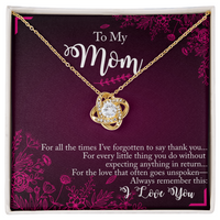 Load image into Gallery viewer, To My Mom - Always Remember I Love You - Love Knot Necklace
