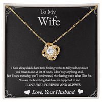 Load image into Gallery viewer, To My Wife - Having You Is What I Live For - Forever Love Knot Necklace
