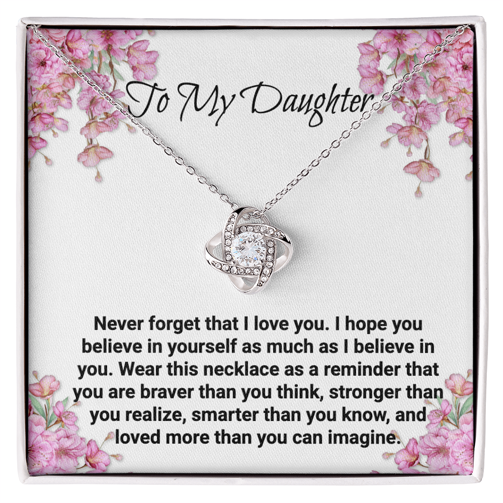 Neu Beginnings Jewelry -Never Forget I Love You- Love Knot Necklace
