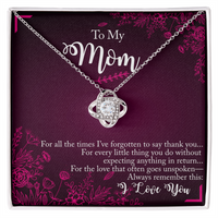Load image into Gallery viewer, To My Mom - Always Remember I Love You - Love Knot Necklace
