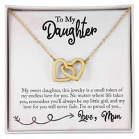 Load image into Gallery viewer, Neu Beginnings Jewelry - To My Daughter - Interlocking Hearts Necklace
