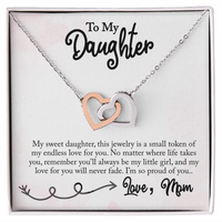 Load image into Gallery viewer, Neu Beginnings Jewelry - To My Daughter - Interlocking Hearts Necklace
