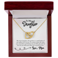 Load image into Gallery viewer, Neu Beginnings Jewelry - To My Daughter - Interlocking Hearts Necklace
