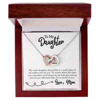 Load image into Gallery viewer, Neu Beginnings Jewelry - To My Daughter - Interlocking Hearts Necklace
