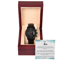 Load image into Gallery viewer, To My Son - I Believe In You - Black Chronograph Watch

