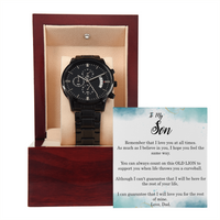 Load image into Gallery viewer, To My Son - I Believe In You - Black Chronograph Watch
