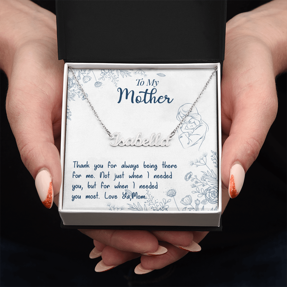 Neu Beginnings Jewelry - Thank You For Always Being There For Me - Custom Name Necklace