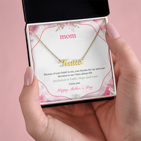 Load image into Gallery viewer, Happy Mothers Day - Anchored in Faith, Hope, and Love - Custom Name Necklace
