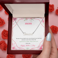 Load image into Gallery viewer, Happy Mothers Day - Anchored in Faith, Hope, and Love - Custom Name Necklace
