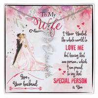 Load image into Gallery viewer, To My Wife - My Special Person Is You -  Name Flower Necklace
