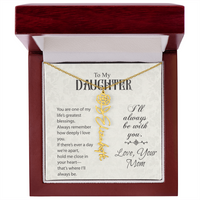 Load image into Gallery viewer, Neu Beginnings Jewelry - To My Daughter My Greatest Blessings - Flower Name Necklace
