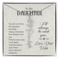 Load image into Gallery viewer, Neu Beginnings Jewelry - To My Daughter My Greatest Blessings - Flower Name Necklace
