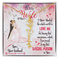 Load image into Gallery viewer, To My Wife - My Special Person Is You -  Name Flower Necklace
