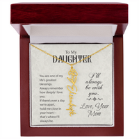 Load image into Gallery viewer, Neu Beginnings Jewelry - To My Daughter My Greatest Blessings - Flower Name Necklace
