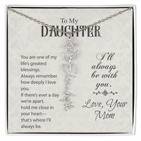 Load image into Gallery viewer, Neu Beginnings Jewelry - To My Daughter My Greatest Blessings - Flower Name Necklace
