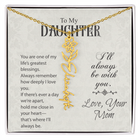 Load image into Gallery viewer, Neu Beginnings Jewelry - To My Daughter My Greatest Blessings - Flower Name Necklace
