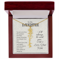 Load image into Gallery viewer, Neu Beginnings Jewelry - To My Daughter My Greatest Blessings - Flower Name Necklace
