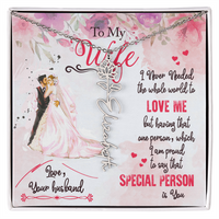 Load image into Gallery viewer, To My Wife - My Special Person Is You -  Name Flower Necklace
