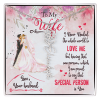 Load image into Gallery viewer, To My Wife - My Special Person Is You -  Name Flower Necklace
