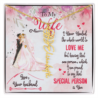 Load image into Gallery viewer, To My Wife - My Special Person Is You -  Name Flower Necklace
