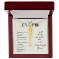Load image into Gallery viewer, Neu Beginnings Jewelry - To My Daughter My Greatest Blessings - Flower Name Necklace
